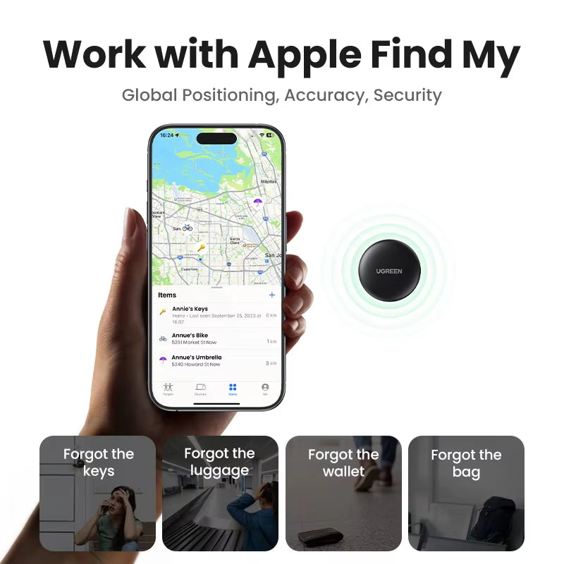 Finder Security Smarttrack Link Smart Tag with Apple Find My Key Bluetooth GPS Tracker for Earbud Luggage Mfi Finder IOS