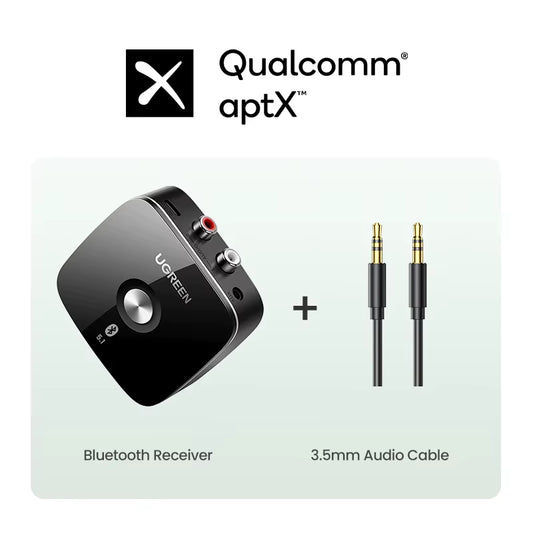 Bluetooth RCA Receiver 5.1 Aptx HD 3.5Mm Jack Aux Wireless Adapter Music for TV Car 2RCA Bluetooth Audio Receiver Aptx