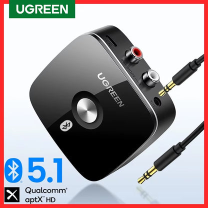 Bluetooth RCA Receiver 5.1 Aptx HD 3.5Mm Jack Aux Wireless Adapter Music for TV Car 2RCA Bluetooth Audio Receiver Aptx